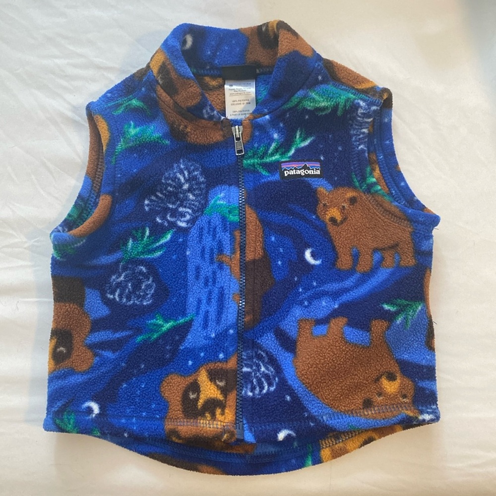 Patagonia, synchilla fleece baby vest, 6 months size